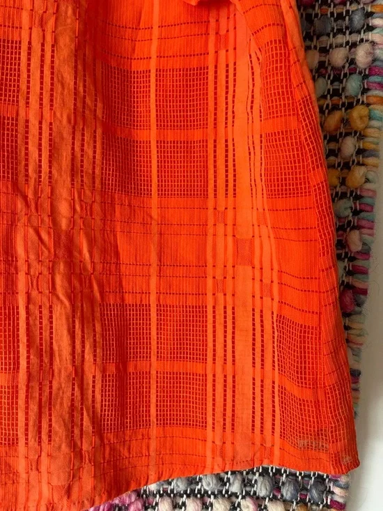 THML Bright Orange Ruffle Sleeve Blouse - Picture 2 of 7